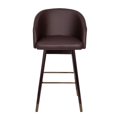 Emma And Oliver Upholstered Bar Height Dining Stool With Wood Frame - Image 10