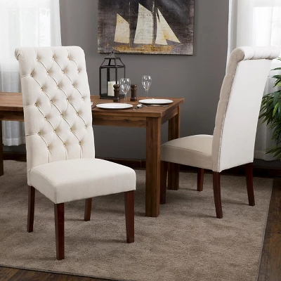 Set Of 2 Leorah Tall Back Tufted Dining Chair - Christopher Knight Home - Image 3