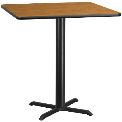 Flash Furniture 42'' Square Laminate Table Top With 33'' X 33'' Bar Height Table Base - Image 4