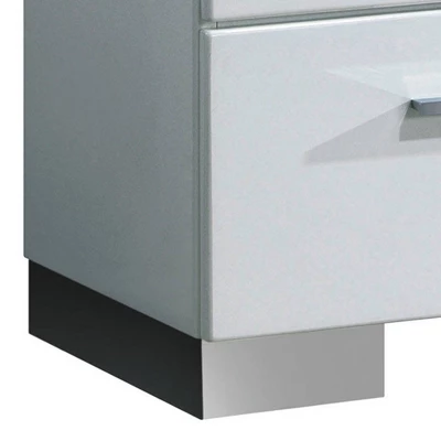 Contemporary Nightstand White - Benzara - Image 3