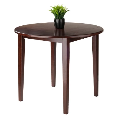 36" Clayton Round Drop Leaf Dining Table Walnut - Winsome - Image 7
