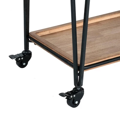 Cooper Bar Cart Black - ClickDecor - Image 3