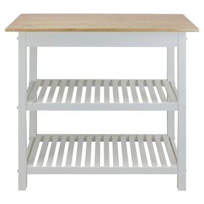 Kitchen Island With Two Shelves - Flora Home - Image 3