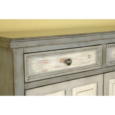 Raney 2 Drawer 2 Door Cupboard Gray - Treasure Trove Accents - Image 5