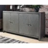 Rock Ridge Large Accent Cabinet Gunmetal Finish - Signature Design By Ashley