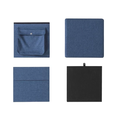 15" Cube Storage Ottoman With Pocket And Flip Top Tray - Mellow - Image 3