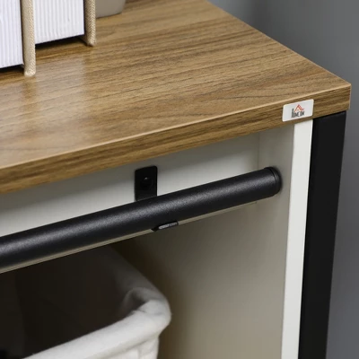 HOMCOM Buffet Cabinet, Farmhouse Sideboard, Coffee Bar Cabinet With Adjustable Shelf, Sliding Barn Door For Kitchen And Living Room - Image 5