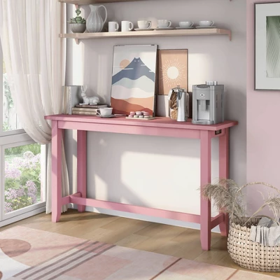 Rockland Counter Height Table With USB Port Antique Pink - HOMES: Inside + Out
