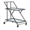 Industrial Metal Bar Cart Black - Olivia & May