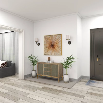 Contemporary Metal Cabinet Brown - Olivia & May - Image 12