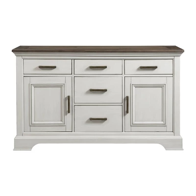 Drake Server Rustic White/French Oak - Intercon