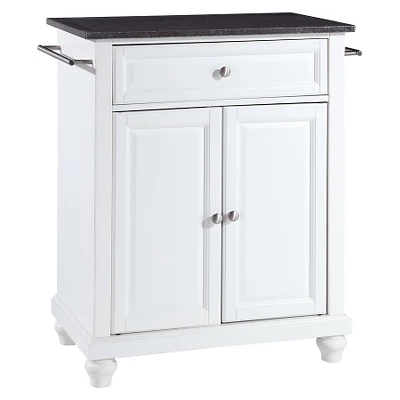 Cambridge Solid Black Granite Top Portable Kitchen Island - Crosley - Image 7