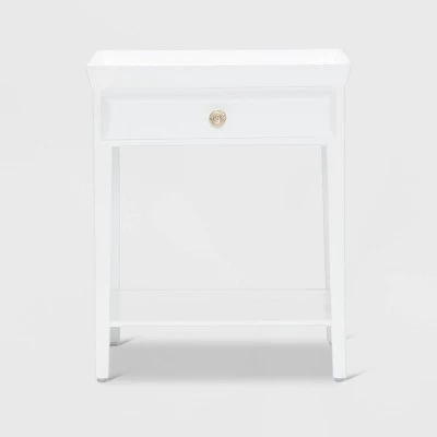 Hampton Side Table With Drawer White - Finch - Image 5
