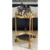 Traditional Iron And Mirrored Bar Cart Brass - Olivia & May