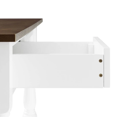 Caitlyn Wood Top Kitchen Island White/Dark Brown - Crosley - Image 13