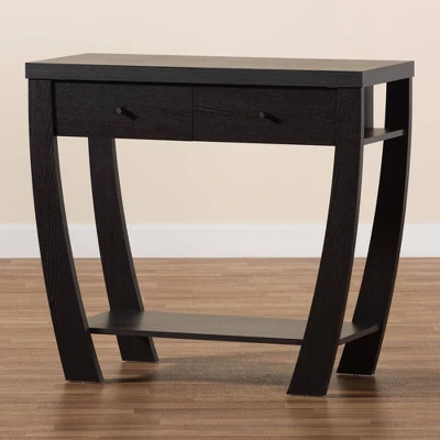 Capote Wood 2 Drawer Console Table - Baxton Studio - Image 7