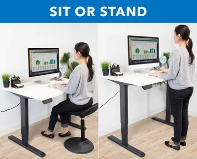 Mount-It! Dual Motor Electric Standing Desk Frame - Black - Image 10