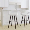 Merrick Lane Wood Ultramodern Bar Counter Stool With Upholstered Seat
