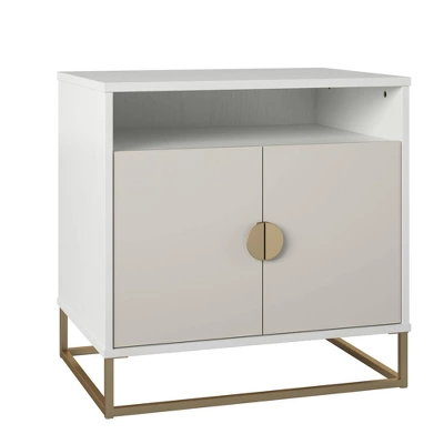 Kelly Accent Cabinet White/Taupe - Paris Hilton X The Novogratz - Image 3