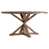 Sierra Round Dining Table Wood Brown - Inspire Q