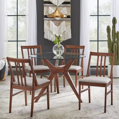 Set Of 2 Trita Dining Chairs Walnut - Lifestorey - Image 4