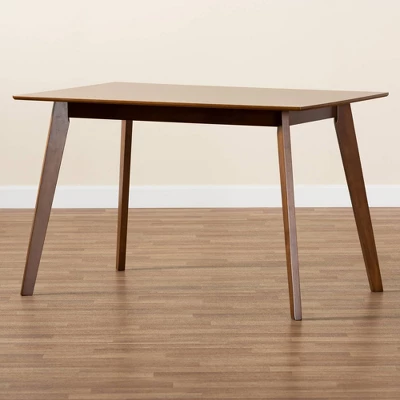 Maila Transitional Wood Dining Table Brown - Baxton Studio - Image 6