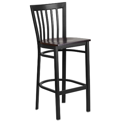 Flash Furniture Black School House Back Metal Restaurant Barstool - Image 11