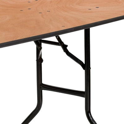 Flash Furniture 5-Foot Half-Round Wood Folding Banquet Table - Image 5