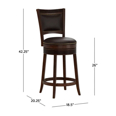 Lockefield Wood Swivel Counter Height Barstool - Hillsdale Furniture - Image 2