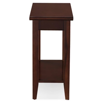 Laurent Narrow Chairside Table Chocolate Cherry Finish - Leick Home - Image 6
