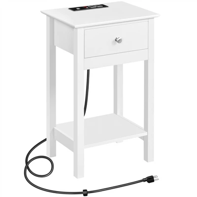 Yaheetech Wooden Side Table End Table With Recessed Power Outlets And USB Ports - Image 7