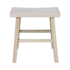 18" Saddle Seat Stool Hardwood Natural - International Concepts