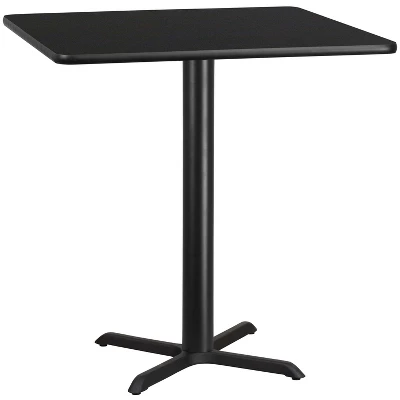 Flash Furniture 42'' Square Laminate Table Top With 33'' X 33'' Bar Height Table Base - Image 3