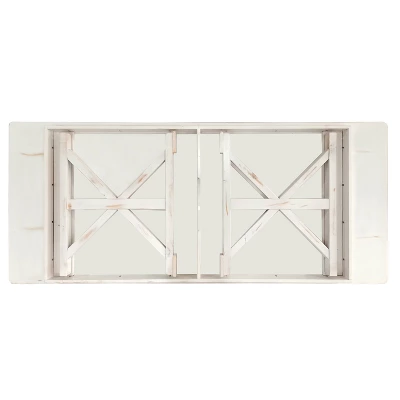 Emma And Oliver 8' X 40" Rectangular Solid Pine Folding Farm Table With Crisscross Legs - Image 9