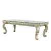 99" Vatican Dining Table Champagne Silver Finish - Acme Furniture
