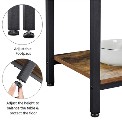 Yaheetech 67.5" H Baker’s Rack With Power Outlet For Kitchen Storage, Rustic Brown - Image 7