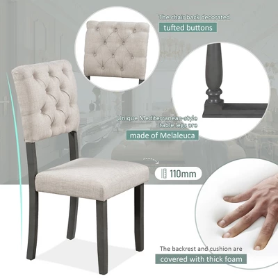 6-Piece Dining Table And Chair Set With Special-Shaped Legs And Foam-covered Seat - ModernLuxe - Image 10