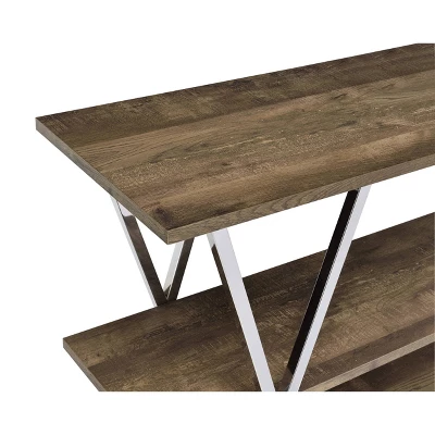 47" Seto 3 Shelf Console Table Dark Oak - HOMES: Inside + Out - Image 3