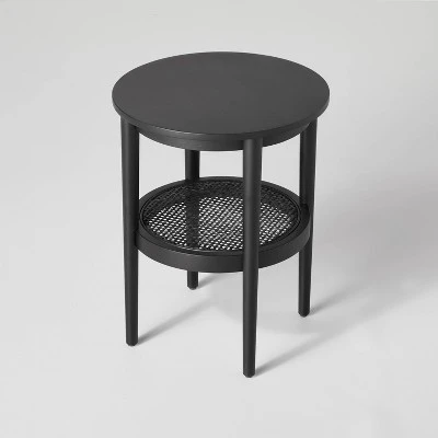 Wood & Cane Round Accent Side Table - Hearth & Hand™ With Magnolia - Image 3