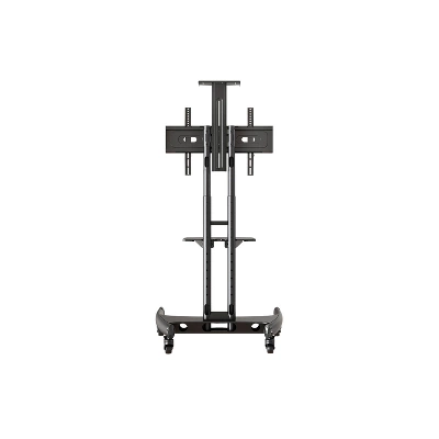 Standard Flat Panel TV Stand For TVs Up To 70" With AV Cart Range Black - Rocelco - Image 2
