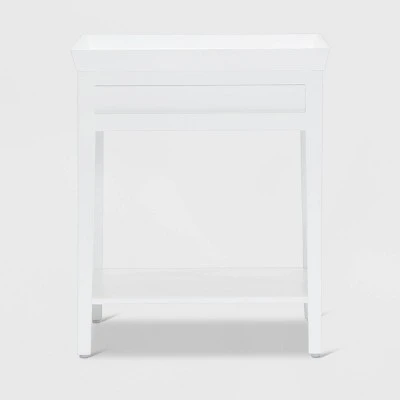 Hampton Side Table With Drawer White - Finch - Image 8
