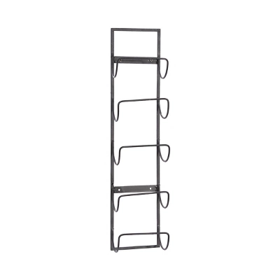 Industrial Metal Wall Wine Rack Black - Olivia & May - Image 4