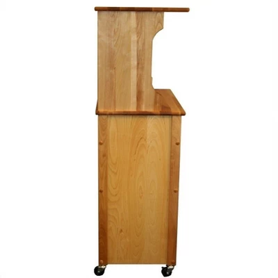 Wood Microwave Cart In Brown-Pemberly Row - Image 2