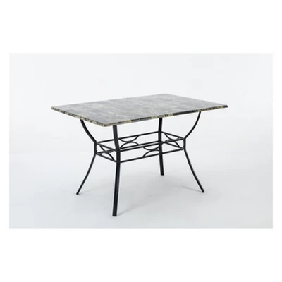 Bastian Dining Table Gray & Marble - Boraam