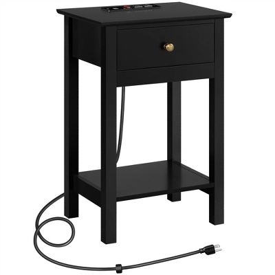 Yaheetech Wooden Side Table End Table With Recessed Power Outlets And USB Ports - Image 8