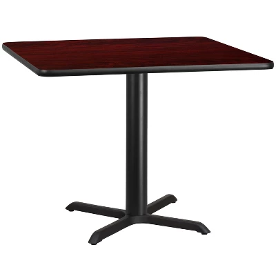 Emma And Oliver 42" Square Laminate Table Top With 33"x33" Table Height Base - Image 2