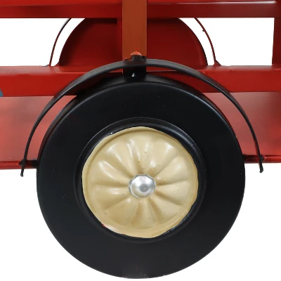Sunnydaze Decor Sunnydaze Rustic Truck Metal Wine Rack - Red - Image 3