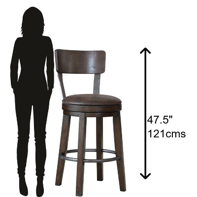 Howard Miller 697040 Howard Miller Bev Trolley Bar Stool 697040 Rustic Hardwood - Image 2