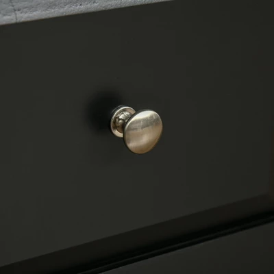 HOMCOM Farmhouse Mobile Kitchen Island Utility Cart On Wheels With Barn Door Style Cabinets, Drawers - Image 4