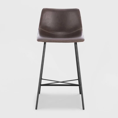 Set Of 3 24" Phillip Counter Height Barstool Brown - Poly & Bark - Image 2